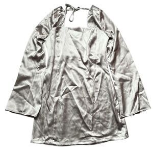 Wild‎ Fable Women's Silver Tie Back Neck Short Dress Size S Party/Cocktail